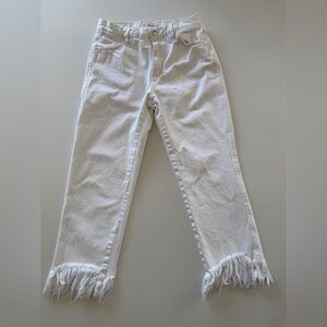 Mango-White Straight Leg Fringe Denim-Icon-Boho-Bohemian-Festival-Summer-6
